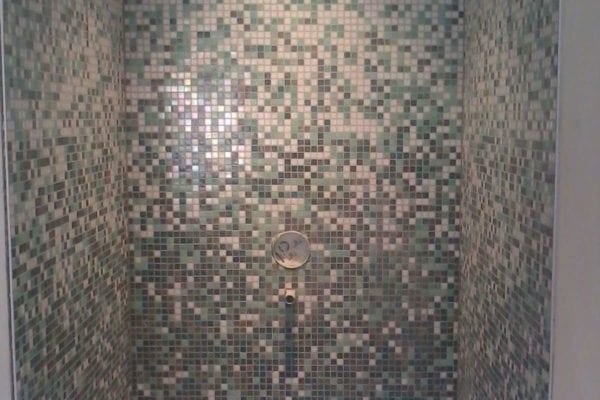 Mosaic tiles shower