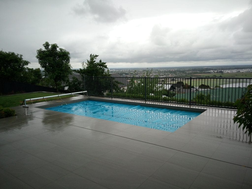 tiled swimming pool