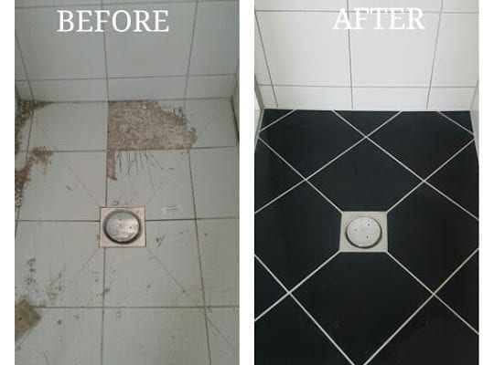Easy tile shower base repair